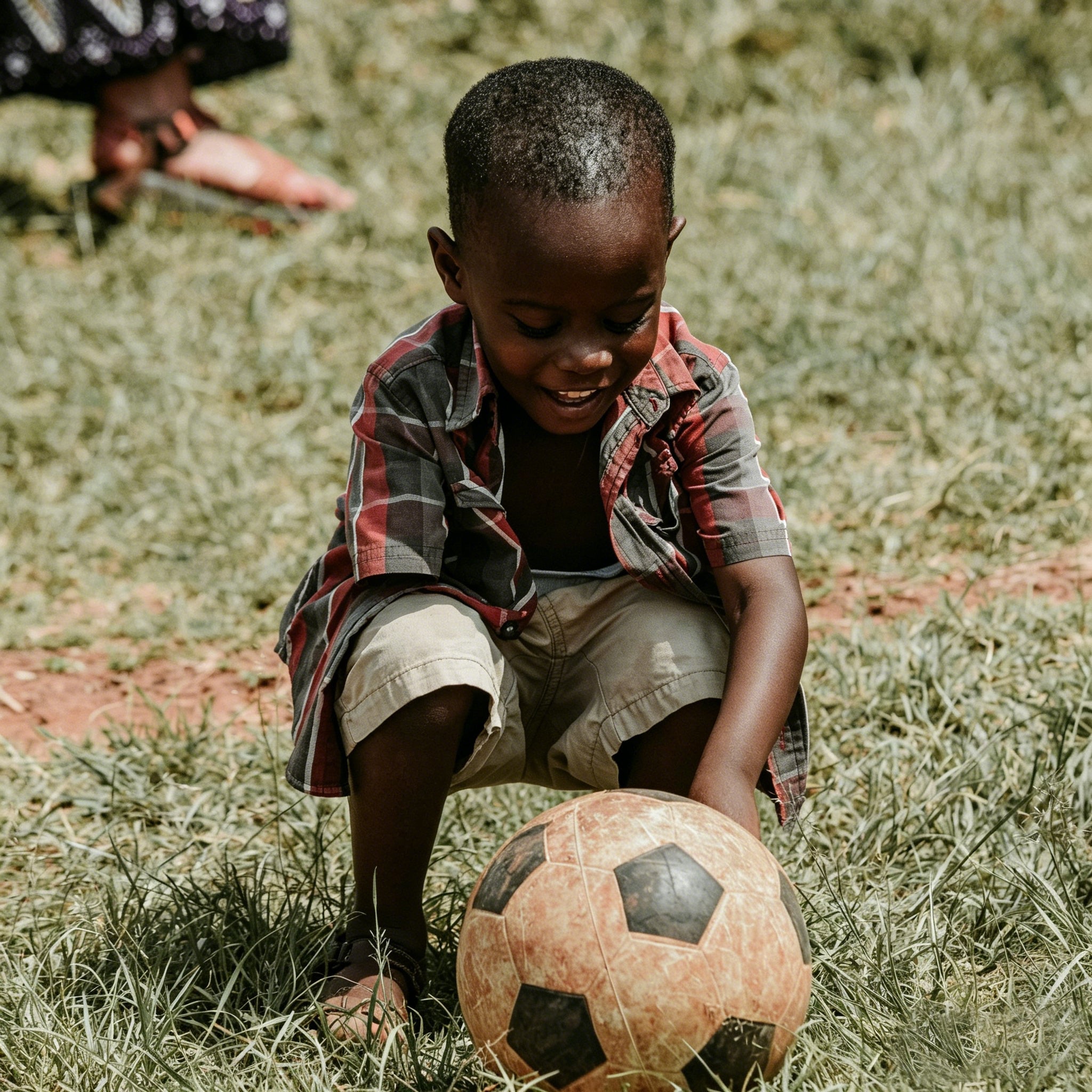 "I want to play soccer with the other kids."